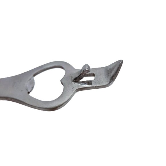 Vintage Japan Bottle Opener Chrome Teak Wood Mid Century Modern MCM - Picture 4 of 6